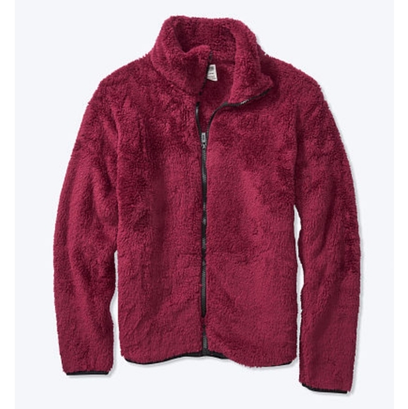 New VS Pink Full Zip Teddy Jacket Small - Picture 1 of 2